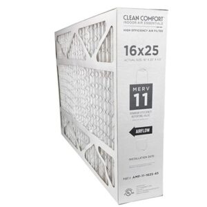Clean Comfort AMP-11-1625-45 (1 Pack) 16" x 25" x 4.5" Media Air Filter, MERV 11